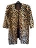 Dennis Basso 100% Polyester 100% Polyester 100% Polyester 100% Polyester Animal Print Brown Black Faux Fur Jacket Size 1X - photo 1