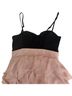 H&M 100% Polyester 8% Cotton 2% Elastane Black Pink Cocktail Dress Size 4 - photo 2