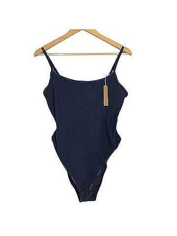 SKIMS Cotton Logo Bodysuit T-Shirt (view 1)