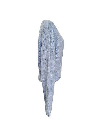 J.W. Anderson JW Anderson Cropped Cable Knit Sweater in Light Blue Acrylic (view 2)