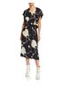 Equipment 100% Silk Print Black Ivory Cocktail Dress Size 6 - photo 3