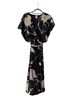 Equipment 100% Silk Print Black Ivory Cocktail Dress Size 6 - photo 2