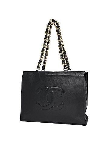 Chanel Chanel tote bag, Coco Mark, leather, black, women's. (view 1)