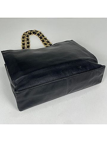 Chanel Chanel tote bag, Coco Mark, leather, black, women's. (view 2)