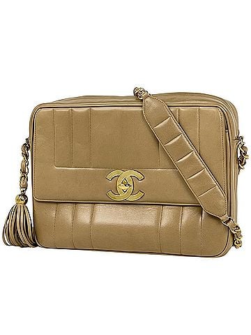 Chanel Chanel CHANEL Shoulder Bag Coco Mark Mademoiselle Leather Beige Women's (view 1)