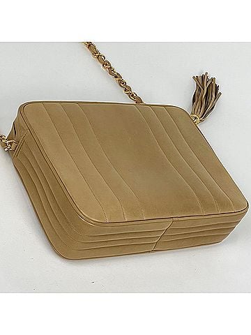 Chanel Chanel CHANEL Shoulder Bag Coco Mark Mademoiselle Leather Beige Women's (view 2)
