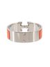 Hermès 100% Sterling Silver Orange Hermes Clic Clac H Bangle, Orange, Silver Hardware One size - photo 2
