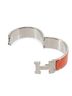 Hermès 100% Sterling Silver Orange Hermes Clic Clac H Bangle, Orange, Silver Hardware One size - photo 5