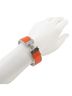 Hermès 100% Sterling Silver Orange Hermes Clic Clac H Bangle, Orange, Silver Hardware One size - photo 6