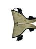 Michael Kors 100% Leather Stripes Black Tan Wedges Size 10 - photo 3