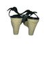 Michael Kors 100% Leather Stripes Black Tan Wedges Size 10 - photo 2