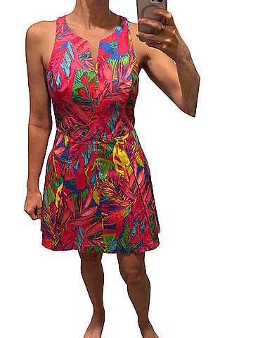 Milly Tropical Print Fit-and-Flare Dress Cocktail Dress (view 1)