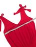 Amanda Uprichard 100% Polyester Solid Red Jumpsuit Size M - photo 4