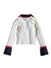 Alice + Olivia Solid Color Block Black White Red Wool Sweater Size L - photo 2