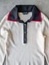 Alice + Olivia Solid Color Block Black White Red Wool Sweater Size L - photo 6