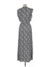 Splendid 100% Rayon Print Gray Splendid Casual Dress Size L - photo 2