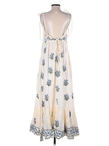 Agua by Agua Bendita Bossa Embroidered Linen Maxi Agua Bendita Cocktail Dress (view 2)