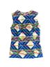Sears Print Blue Green Sleeveless Top Size S - photo 1