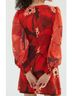 Hutch 97% Polyester 3% Spandex 100% Polyester 100% Polyester Floral Red Cocktail Dress Size 8 - photo 4
