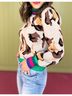 THML Animal Print Multi Color Pullover Sweater Size XS - photo 5