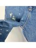 Sandro 100% Cotton Floral Blue Jeans Size 25 waist - photo 13
