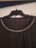 Rafaella Black Silver 3/4 Sleeve T-Shirt Size L - photo 5