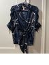 Hutch Floral Blue White Short Sleeve Blouse Size L - photo 4