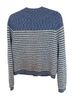 Ann Taylor Stripes Blue Ivory Cardigan Size L - photo 2