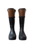 Sperry Top Sider Black Brown Rain Boots Size 9 - photo 4