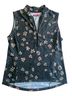 Terry Floral Multi Color Sleeveless Blouse Size L - photo 4