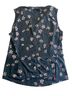 Terry Floral Multi Color Sleeveless Blouse Size L - photo 2