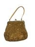 Valerie Stevens Gold Leather Clutch One size - photo 1