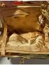 Valerie Stevens Gold Leather Clutch One size - photo 3