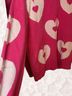 Crown & Ivy Hearts Pink Pullover Sweater Size M - photo 3