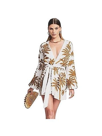 retrofête Gabrielle Palm Robe Cocktail Dress (view 1)