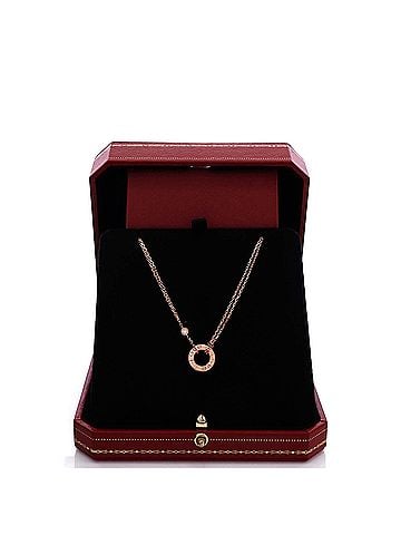 Cartier 2 Diamonds Love Bracelet 18K Rose Gold with Diamonds (view 2)