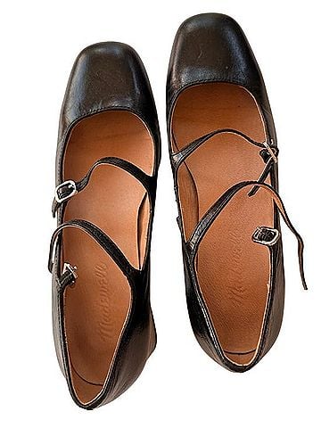 Madewell The Nettie Heeled Mary Jane Heels (view 1)