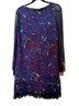 Tory Burch Print Blue Red Casual Dress Size 6 - photo 2