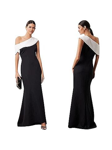 Badgley Mischka One Shoulder Gown Cocktail Dress (view 1)