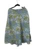 B. Moss 100% Polyester Floral Blue Green Casual Skirt Size 6 - photo 1