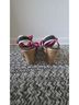 J.Crew Multi Color Black Pink Tan Wedges Size 6 1/2 - photo 3