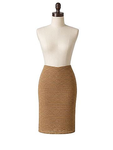 Lauren by Ralph Lauren Metallic Cotton-Blend Knit Pencil Skirt Casual Skirt (view 1)