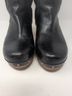Ugg 100% Leather Solid Black Boots Size 8 - photo 3