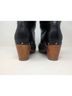 Ugg 100% Leather Solid Black Boots Size 8 - photo 7