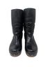 Ugg 100% Leather Solid Black Boots Size 8 - photo 2