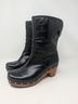 Ugg 100% Leather Solid Black Boots Size 8 - photo 4