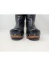 Ugg 100% Leather Solid Black Boots Size 8 - photo 12