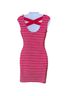 Guess Stripes Pink White Cocktail Dress Size 8 - photo 2