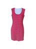 Guess Stripes Pink White Cocktail Dress Size 8 - photo 1