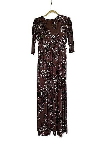 Pink Blush Maternity Floral Faux Wrap Maxi Dress Casual Dress (view 2)